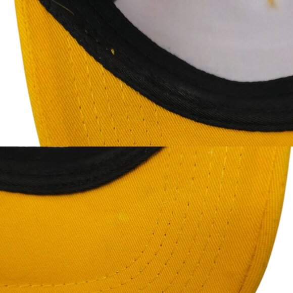 Continental Tire Rubberized Logo Mesh Strapback Cap Trucker Baseball Hat Yellow - Picture 8 of 13